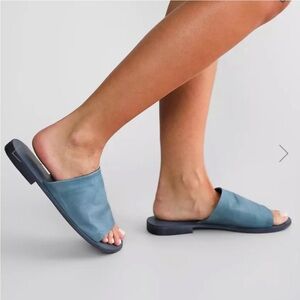 Free People Vicente Slide Sandal in Winding River Blue‎ NEW 5.5